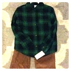 Carter’s 5T Boys Set Flannel w/ Cord Pants NWT